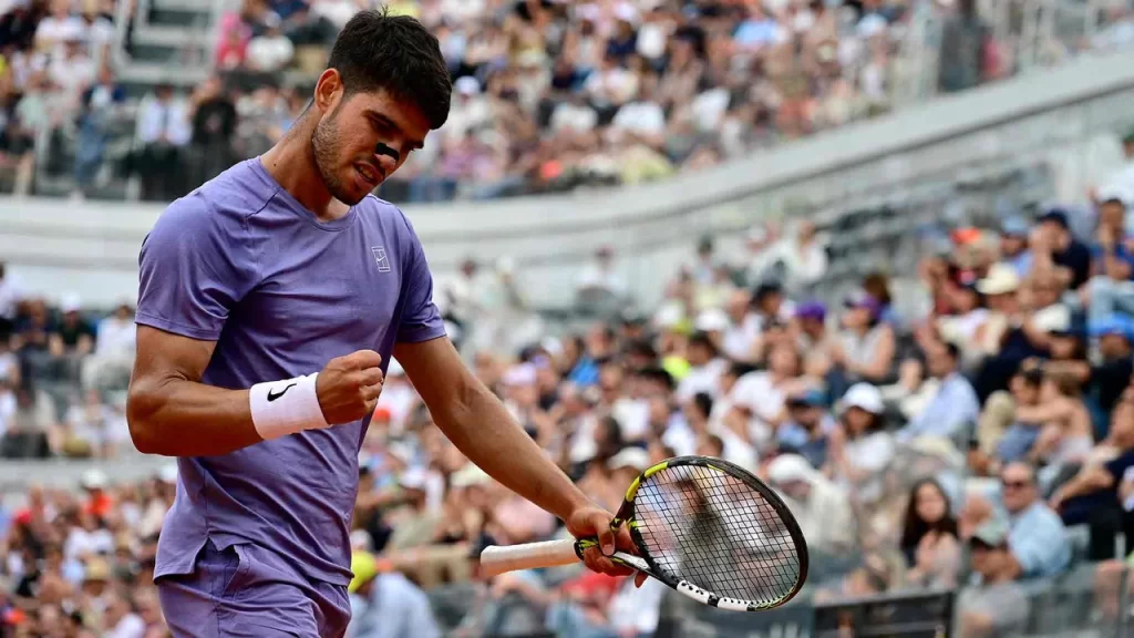 Alcaraz jugó en un altísimo nivel y se metió en las semifinales del Masters 1000 de Roma