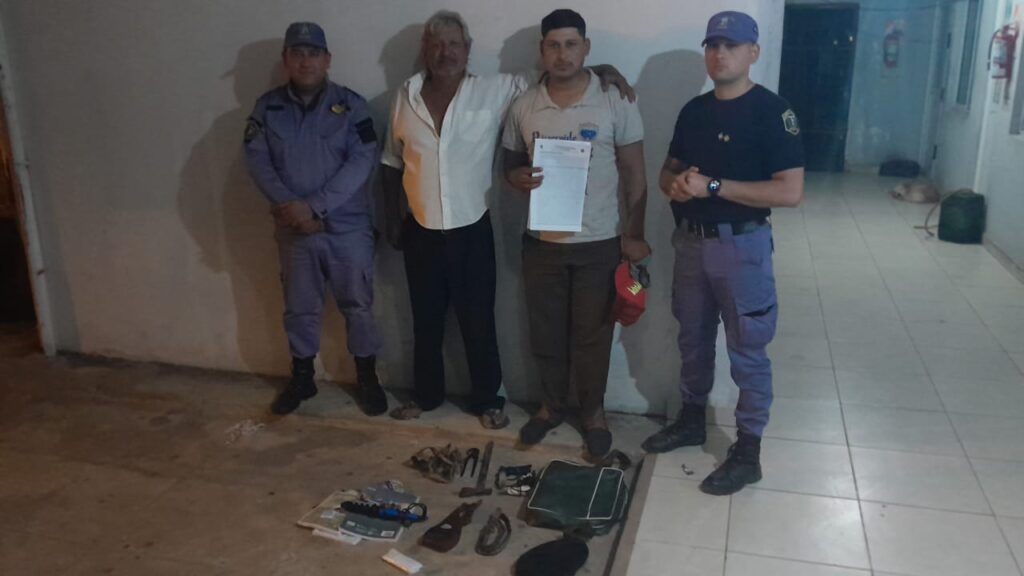 VILLA BERTHET: RECUPERAN HERRAMIENTAS ROBADAS Y APREHENDEN AL PRESUNTO AUTOR DEL HECHO