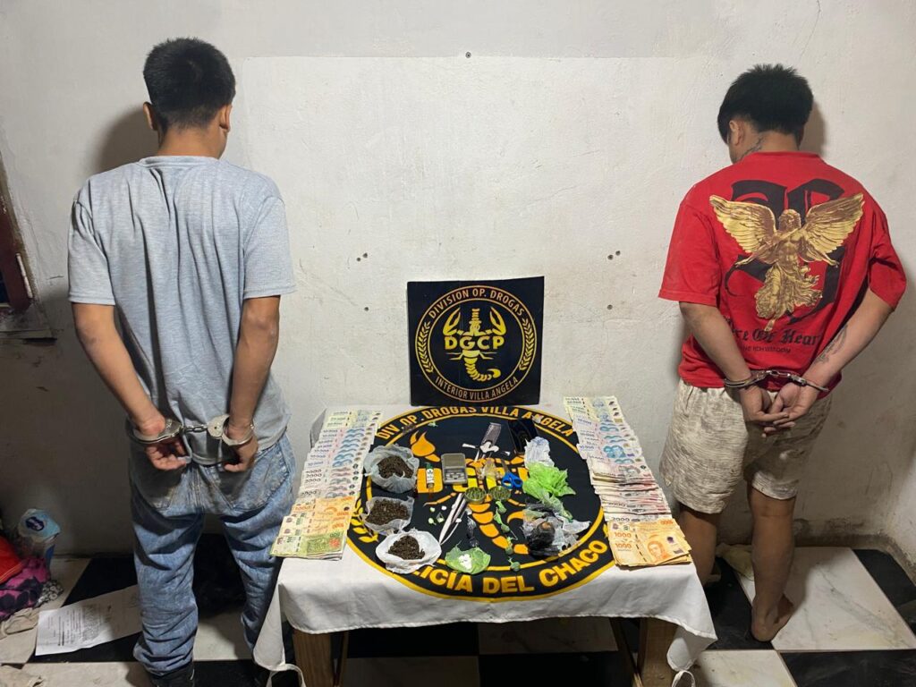 CAYÓ UN PUNTO DE VENTA DE DROGAS EN SANTA SYLVINA: DOS APREHENDIDOS TRAS ALLANAMIENTO